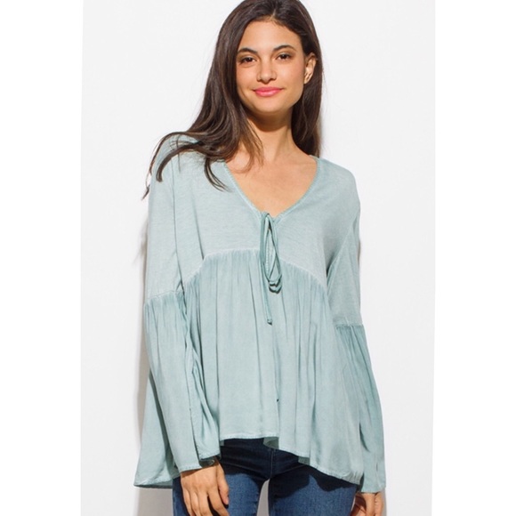 Last Large Sage Boho Top - Picture 4 of 5